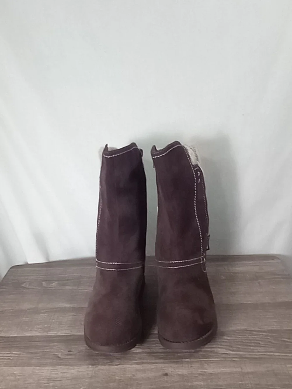 Muk Luks Brown Mid Calf Stacy Boots Size 9